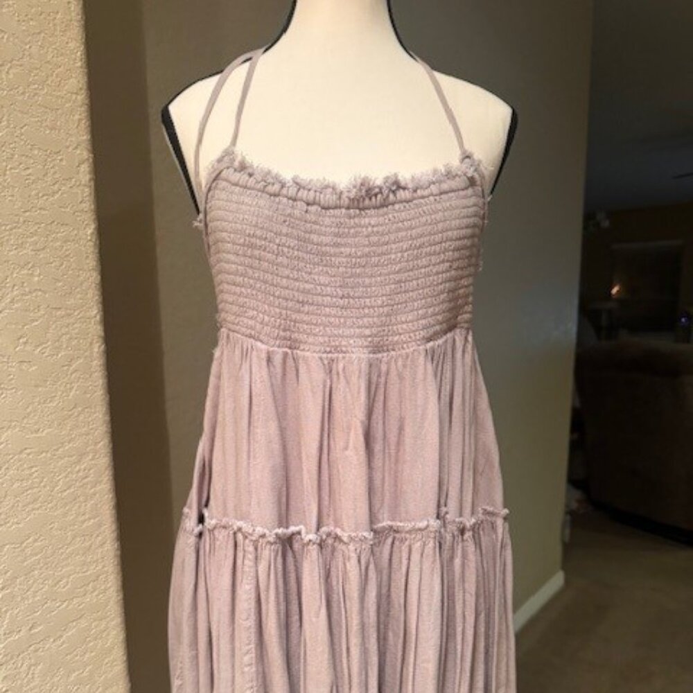Free People Dusky Pink/Taupe Sundress